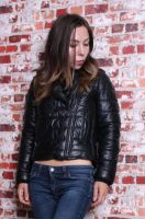 Лот: 10377878. Фото: 3. Кожаный пуховик Alexander Wang... Одежда, обувь, галантерея