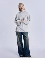 Лот: 24557942. Фото: 2. Серое рваное худи oversize Gloria... Женская одежда