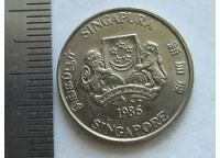 Лот: 7761913. Фото: 2. Монета 20 цент Сингапур 1986 герб... Монеты
