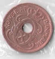 Лот: 14395640. Фото: 2. Дания 5 оре 1928 (с1-6). Монеты