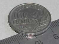 Лот: 10715241. Фото: 2. Монета 100 франк сто Франция 1955... Монеты