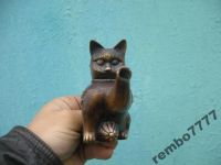 Лот: 5823989. Фото: 2. чайник.кот.кошка.бронза.13см.камбоджа... Живопись, скульптура, фото