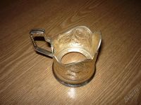 Лот: 2621820. Фото: 2. 2 подстаканника из желтого металла. Посуда, кухонная утварь