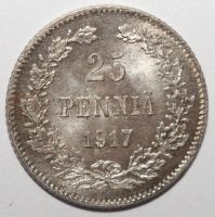 Лот: 11389125. Фото: 2. 25 пенни 1917 года. Без корон. Монеты