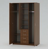 Лот: 7587650. Фото: 2. Шкаф распашной (венге-дуб) 1350. Хранение вещей