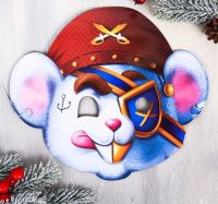 Лот: 15202920. Фото: 4. Маска новогодняя "Мышка", картон. Сувениры, подарки