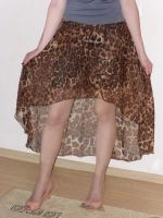 Лот: 4193318. Фото: 5. Новая шифоновая юбка леопард ассиметричный...