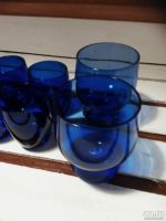 Лот: 8414454. Фото: 2. синие стаканы 4 шт. отл.сост. Посуда, кухонная утварь