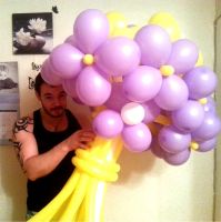 Лот: 2818710. Фото: 2. Букет из бол. цветов из воздушных... Сувениры, подарки
