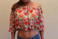 Лот: 7841565. Фото: 2. Новый шифоновый топ Bershka. Женская одежда