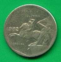 Лот: 8741765. Фото: 2. Колумбия 10 песо 1982 (к135). Монеты
