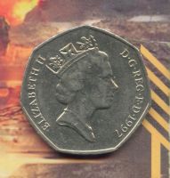 Лот: 5161728. Фото: 2. великобритания 50 пенсов 1997... Монеты