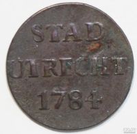 Лот: 8233968. Фото: 2. 1 дуит 1784 год. Нидерланды Утрехт. Монеты