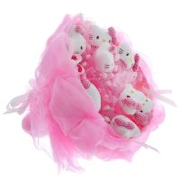 Лот: 3830721. Фото: 2. Букет из игрушек (котята 9 шт... Цветы, букеты