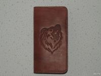 Лот: 9741934. Фото: 2. Кошелек из натуральной кожи с... Ручная работа