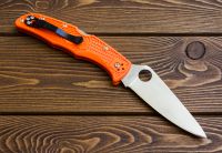 Лот: 1031654. Фото: 3. Нож Spyderco Endura orange FRN. Туризм, охота, рыбалка, самооборона