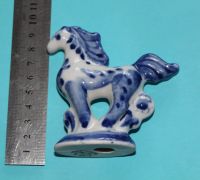Лот: 20596767. Фото: 2. Статуэтка, Гжель. Большая Лошадка... Антиквариат
