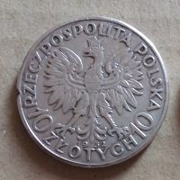 Лот: 21974016. Фото: 2. Польша. 10 злотых 1932 г. Серебро... Монеты