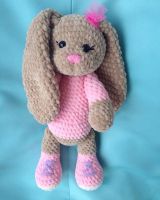 Лот: 12072298. Фото: 2. Плюшевая зайка. Ручная работа