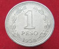 Лот: 15301013. Фото: 2. Аргентина 1 песо, 1958г. Монеты