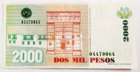 Лот: 22161713. Фото: 2. Колумбия 2000 песо 1997 ПРЕСС. Банкноты