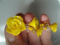 Лот: 812453. Фото: 2. полимерная глина серьги Желтая... Ювелирные изделия, бижутерия, часы