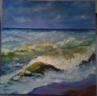 Лот: 11086328. Фото: 2. Море, картина маслом. Изобразительное искусство