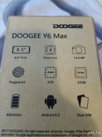 Лот: 9890969. Фото: 3. Doogee y6 max 3/32 6.5" 4g LTE... Красноярск