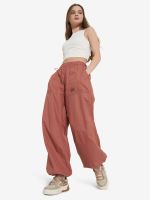 Лот: 25243576. Фото: 4. Брюки женские оверсайз FILA, Коричневый. Красноярск
