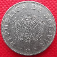 Лот: 1785879. Фото: 2. (№1376/LF) 50 сентаво 1991 (Боливия... Монеты