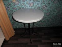 Лот: 17823995. Фото: 2. Стол кованый с деревянной столешницей. Кухонная мебель