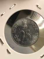 Лот: 19526239. Фото: 2. Индия 25 пайс, 1988 Носорог, сталь... Монеты
