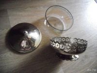 Лот: 5962461. Фото: 4. Cахарница, конфетница. Ваза. Металл... Красноярск