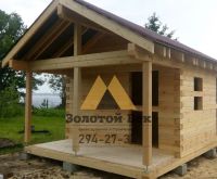 Лот: 15221345. Фото: 2. Брусовая баня под усадку 4х4 с... Срубы и конструкции