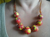 Лот: 412320. Фото: 2. Изделие из полимерной глины,колье... Ювелирные изделия, бижутерия, часы