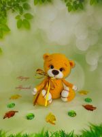 Лот: 20010135. Фото: 6. Вязаная игрушка - солнечный Мишка...