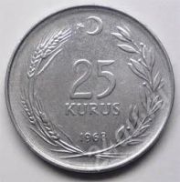 Лот: 198325. Фото: 2. Турция. 25 курус 1968г. Монеты