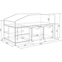 Лот: 3437290. Фото: 2. Детская кровать Л-8. Цвет: ольха... Детская мебель