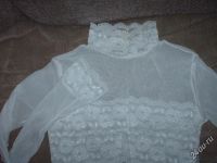 Лот: 7058119. Фото: 2. Гипюр+сеточка беленькая блузка... Женская одежда