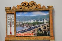 Лот: 3564164. Фото: 5. Магнит Красноярск с градусником...