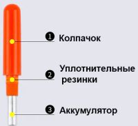 Лот: 20863432. Фото: 2. Поплавок светящийся JD-05. Красное... Рыбалка