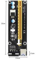 Лот: 11307442. Фото: 5. Riser Card 1x to 16x USB 3.0 Molex...