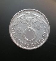 Лот: 9270862. Фото: 2. 2 марки 1937 Третий Рейх.F. Монеты
