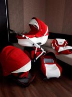 Лот: 12660117. Фото: 2. Коляска 3 в 1 Verdi Vango красная. Детский транспорт