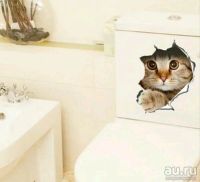 Лот: 9628197. Фото: 2. Стикер наклейка Кошка. Предметы интерьера