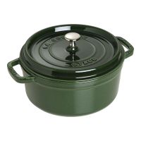 Лот: 24941799. Фото: 2. Кокот Staub круглый 4,6л, зеленый. Посуда, кухонная утварь