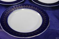 Лот: 16928066. Фото: 2. 4 Тарелки Кобальт с золотом для... Посуда, кухонная утварь