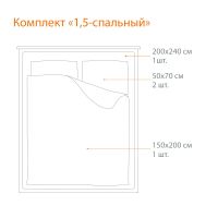 Лот: 25104927. Фото: 5. Комплект постельного белья 1,5-спальный...