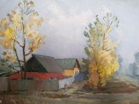 Лот: 12711269. Фото: 2. Картина, Первомайский поселок... Изобразительное искусство