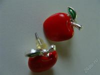 Лот: 284350. Фото: 2. Серьги - гвоздики. Ювелирные изделия, бижутерия, часы